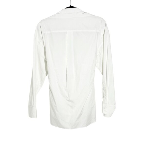 NWT Alexander Wang Ruched Bandeau Open Front Shirt in Bright White size 0 - Picture 3 of 9